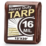 Keten Tarps Heavy Duty Waterproof 12x20 Feet, Extra Thick 16 Mil, Tear & Fade.... Fixed Price $52.38.