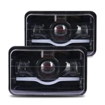 2pcs 4x6 Led Headlights With Red Evil Eye Rectangular Replacement H4651 H4656.... Fixed Price $84.89.
