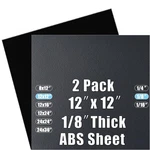 Abs Plastic Sheet 1/8 Inch Thick 12" X (2-pack),two-sided Heat Moldable P.... Fixed Price $23.72.