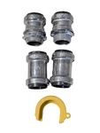 Southwire Simpush 3/4" Emt Couplings & Box Connectors + Removal Tool Lot 5pc. Fixed Price $16.47.
