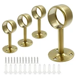 Biaungdo 1-1/4 Inch Ceiling-mount Curtain Rod Brackets - Stainless Steel, Gol.... Fixed Price $15.10.