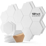 18 Pack Hexagon Acoustic Panels, Self-adhesive Soundproof Wall High D.... Fixed Price $66.49.