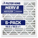 Filter King 19.5x19.5x1 Air 6-pack Merv 8 Actual Size 19.5 X .75". Fixed Price $49.92.