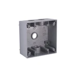 Bell 5335-0, 4-1/2" X 2", 1/2" Hub, Gray, 2-gang, Weatherproof Outlet Box, 1pc. Fixed Price $11.44.