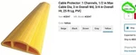 25 Foot Yellow Floor Trak Cable Protector Hider (3"x3/4") Hubbell Ft3y25, A6s4. Fixed Price $24.50.