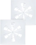 2 Pack 24"x24" Adjustable Ceiling Vent Cover & Air Deflector - Ac/hvac Heat Defl. Fixed Price $100.72.