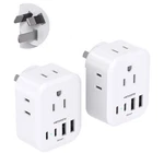 Hanycony 2 Power Plug Adapters Usa To Australia New Zealand 4 O/p Usb C. Fixed Price $16.99.