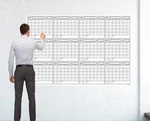 48" X 72" Large Jumbo Oversized Erasable Laminated Blank Annual Yearly Wall C.... Fixed Price $80.37.