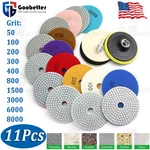 4 Inch 50-6000grit Diamond Polishing Pads Kit Wet/dry For Granite Stone Concrete. Fixed Price $15.35.