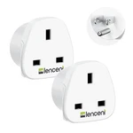 Lencent Uk To Us America Plug Adapter, 2 Pack Grounded Usa Visitors White. Fixed Price $22.99.