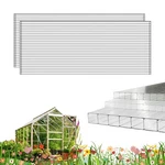 Xisoco 3 Pcs 4' X 2' 0.24'' Polycarbonate Greenhouse Panels, Transparent. Fixed Price $60.66.