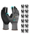 Dulfine Safety Work Gloves Microfoam Nitrile Coated-12 Pairs Large, Grey. Fixed Price $49.49.