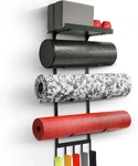 Yoga Mat Holder Wall Mount, Home Gym Storage Rack With Top Floating Shelf, 4-tie. Fixed Price $55.18.