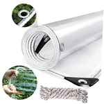 Moaoec 8x16ft Clear Tarps Heavy Duty, 14 Mil Thick Pvc Vinyl 8 X 16 Ft. Fixed Price $135.96.