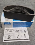 Crl 3" X 24" 220x Grit Glass Grinding Belts For Portable Sanders - 10/bx. Fixed Price $30.70.