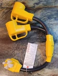 Mecmo 30p 4-prong Dryer Outlet Splitter. Fixed Price $34.99.