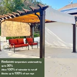 Alion Waterproof Pergola Shade Canopy Replacement Cover W/rod Pocket Beige. Fixed Price $89.59.