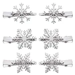 Nvenf 6pcs Christmas Hair Clips For Women Holiday Rhinestone Snowflake A. Fixed Price $10.11.