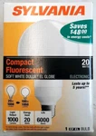 G40 Globe 20w Soft White 3000k Compact Fluorescent Cfl Light Bulb Sylvania. Fixed Price $9.95.