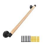 Purife 3 Ft Wood Grab Bars Wall Mount Hand Rails For Indoor Ft, 1 Pack. Fixed Price $57.11.