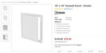Elmdor Wall And Ceiling Access Panel Metal 18" X Dw18x18pc-sdl. Fixed Price $40.00.