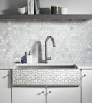 Kohler Tailor 34-3/4" X 8" Large Etched Stone Insert Royal White K-22573-rwt. Fixed Price $427.50.