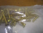 #10-32 X 1" Brass Slotted Flat Head Machine Screw Qty 50. Fixed Price $20.00.
