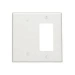 Leviton 2-gang 1-blank 1-decora/gfci Wallplate, Midway Size, White. Fixed Price $19.99.