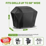 Mepple 60" Gas Bbq Grill Cover Waterproof Fade Resistant Black. Fixed Price $62.99.