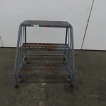 Cotterman 3 Step Steel Rolling Ladder Steps 24" Wide 30" Height 450lb Cap. Fixed Price $81.90.