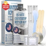 Quartz Countertop Repair Kit(white), Quick-drying, Permanent Fix For Edge Chips,. Fixed Price $19.16.