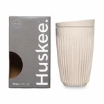 Huskee Cup + Lid 12oz (natural). Fixed Price $19.95.