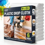 12 X 9 Ft Drop Cloths (6-pack) Plastic Sheeting & Painters Tarps. Fixed Price $15.56.