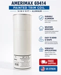 New Amerimax 69414 Painted Trim Coil - 14in X 10in Aluminum Brown/white. Fixed Price $23.70.