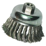 Knot Wire Cup Brush, 3 In Dia, 5/8-11 Arbor, .02 Carbon Steel Ors Nasco. Fixed Price $26.13.