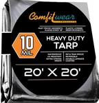 20' X Heavy Duty Silver/black Waterproof Uv Blocking 10 Mil Poly Tarp Campin. Fixed Price $95.97.