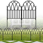 Latihuum Garden Fence - Black Size: 10 Panels-10.56ft(l) X 17in(h),. Fixed Price $45.15.