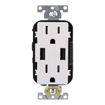 New Leviton T5632-sw,15a, 125v, Tamper-resistant Duplex Receptacle With 3.6a Usb. Fixed Price $19.95.