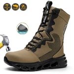 Work Boots Men's High Top Steel Toe Safety Shoes Combat Puncture Proof Sneakers. Fixed Price $69.66.