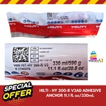 Hilti Hit-hy 200-r V3 Adhesive Anchor 11.1 Fl Oz/330ml #2334276 Exp. Feb 2027. Fixed Price $60.97.