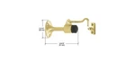 Crl Polished Brass Wall-mounted Heavy-duty Door Stop With Hook & Holder Hardware. Fixed Price $28.01.