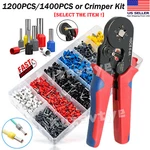 1200pcs Cable Wire Cord Pin End Bootlace Ferrule Terminals Crimp Connectors Kit. Fixed Price $47.36.