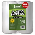 Plastic Sheeting (10' X 25') Long, 3 Mil (2 Pack) - Uv Protection Poly Sheeti.... Fixed Price $34.67.