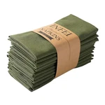Solid Color Polyester Linen Blended Thin Dinner Napkins - Pack Of 12 (40 X 40.... Fixed Price $28.42.