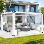Foundgo 7'x8' Clear Tarps Pvc Vinyl Transparency Tarpaulin Glass With Golden .... Fixed Price $55.28.