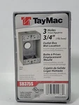 Taymac 1-gang Weatherproof Box 3" 3/4 In Threaded Outlets Gray New Sealed. Fixed Price $8.88.