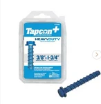 Tapcon 3/8" X 1-3/4" Steel Hex Washer Head Concrete Anchors 10-pack Indoor/out. Fixed Price $18.99.