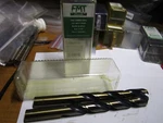 31/64" Hss 135 Split Point Black And Gold Finish Fmt Jobber Drill Qty 2. Fixed Price $25.00.