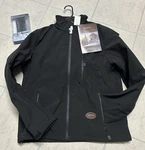 Pioneer Heated Softshell Jacket Men's Lg. Black Full Zip Pockets Removable Hood. Fixed Price $119.00.