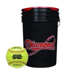 Diamond Sports 6-gallon Black Ball Bucket With 18 12ysc 12-inch Yellow Softba.... Fixed Price $211.17.